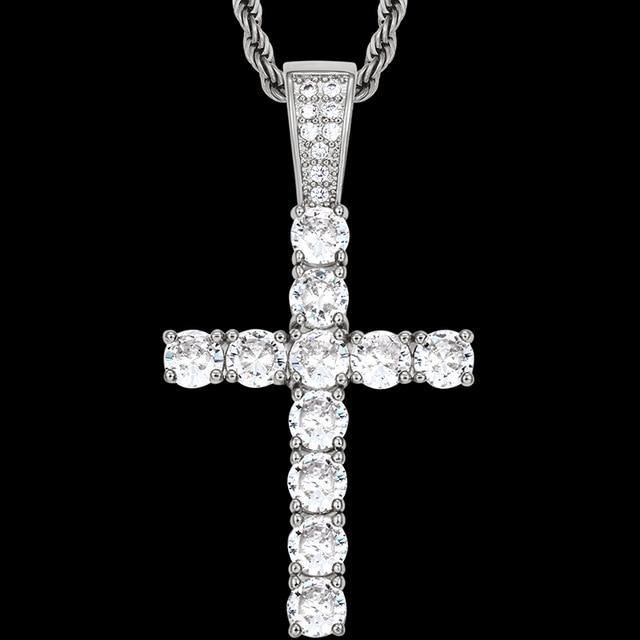 Iced Out Cross Pendant Necklace - Iced Out Kings