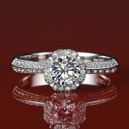 Queen's Crown Moissanite Engagement Ring 18k - TrophyWife Jewelry
