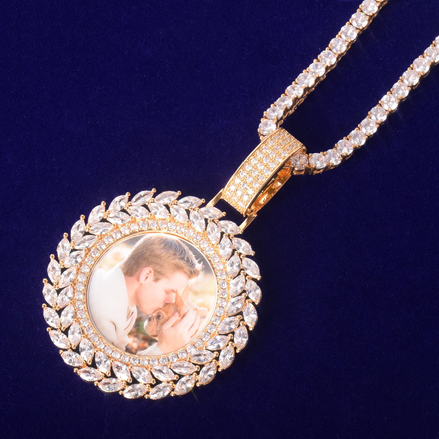 Royal Wreath Custom Photo Pendant Necklaces