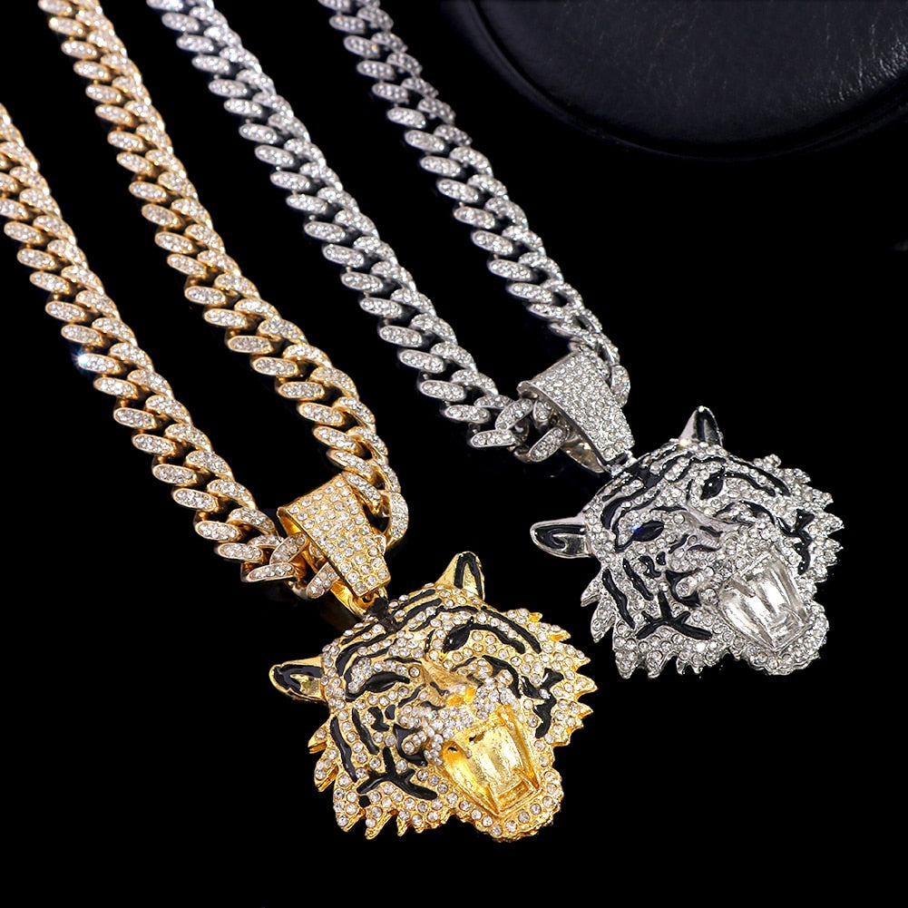 Iced out clearance tiger pendant