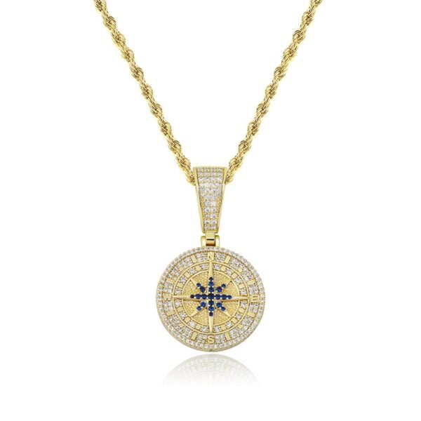 Iced Out Compass Pendant - Image 6