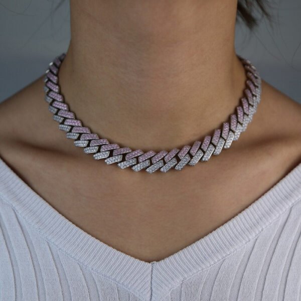 Sexy Micro Pave Cuban IcedOut Pastel Chokers - Image 6