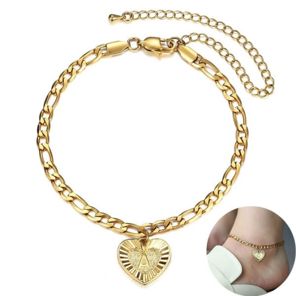 Heart Alphabet Anklet - Image 5