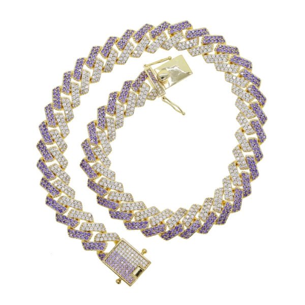 Sexy Micro Pave Cuban IcedOut Pastel Chokers - Image 15