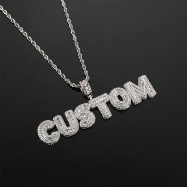 Iced Out Baguette Letters Customized Jewelry - Image 8