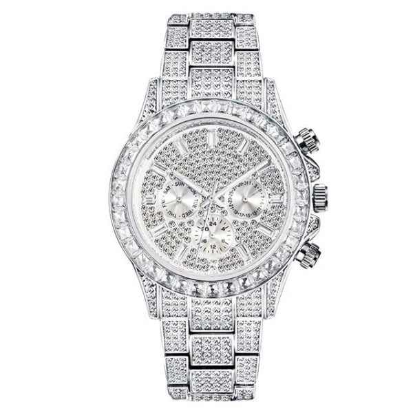 Luxury Iced Waterproof Quartz Unisex Watch - Image 4