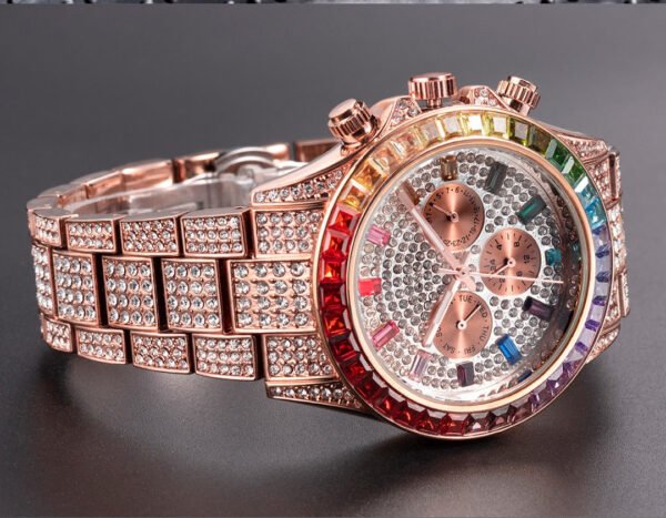 Luxury Iced Waterproof Quartz Unisex Watch - Image 24