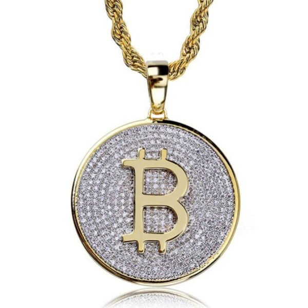 Iced Out Bitcoin Pendant Necklace | LIMITED EDITION - Image 3