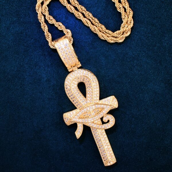 Eye of Horus Ankh Cross Pendant Necklace - Image 4