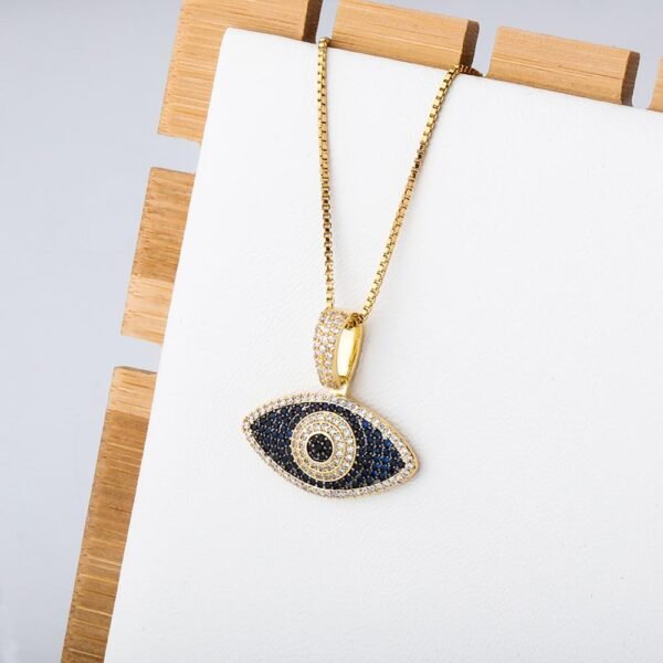 Evil-Eye Protection Sterling Silver Iced Pendant Chains - Image 7