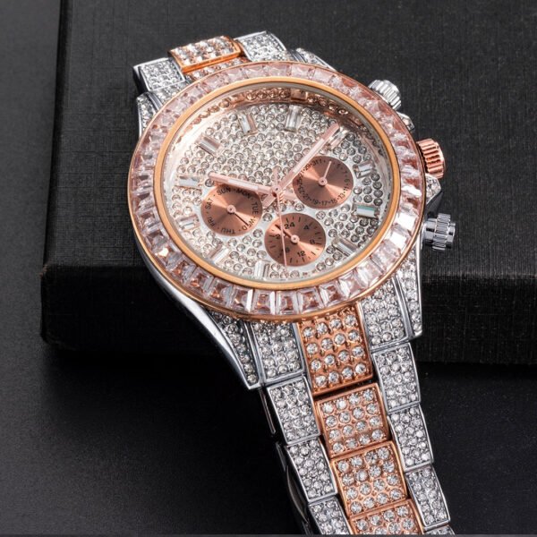 Luxury Iced Waterproof Quartz Unisex Watch - Image 30