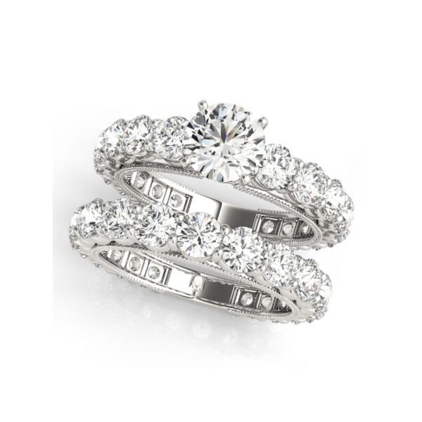 0.8 Ct Lab Diamond Engagement Ring Set