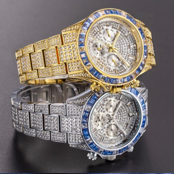 Luxury Iced Waterproof Quartz Unisex Watch - Image 34