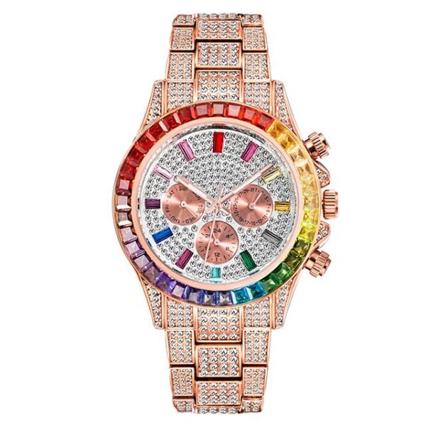 Luxury Iced Waterproof Quartz Unisex Watch - Image 5