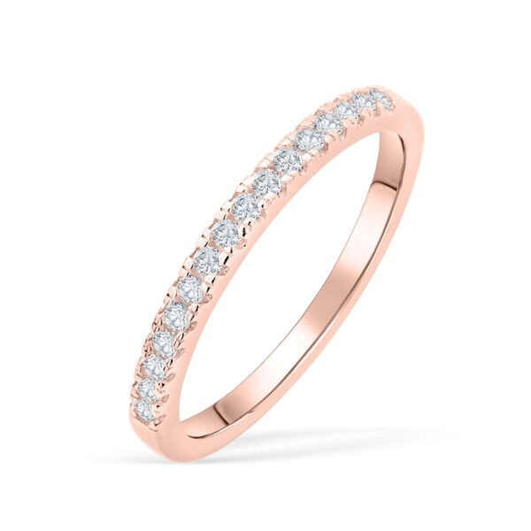 Full Or Half Zircon Round Wedding Band - Image 3