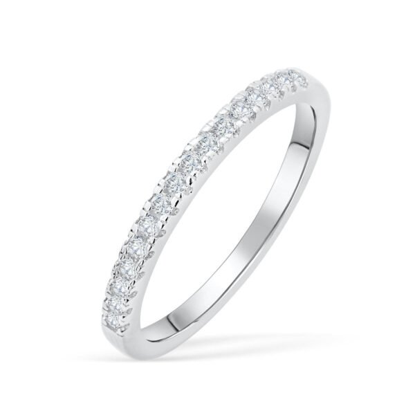 Full Or Half Zircon Round Wedding Band - Image 4