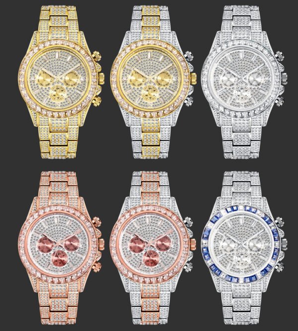 Luxury Iced Waterproof Quartz Unisex Watch - Image 44