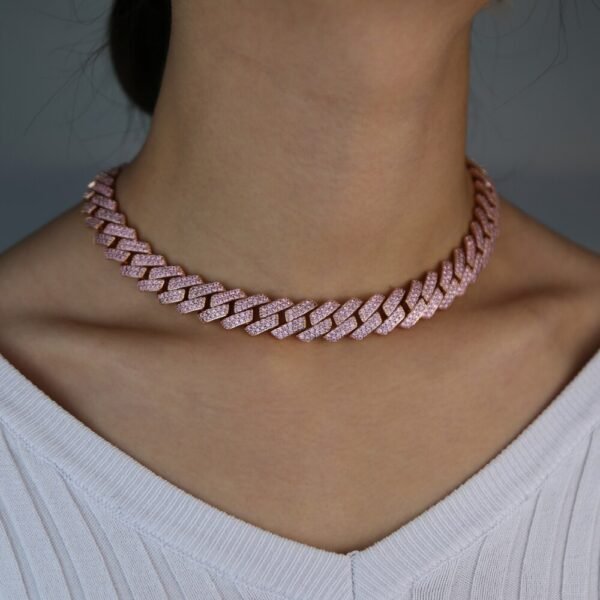 Sexy Micro Pave Cuban IcedOut Pastel Chokers - Image 19