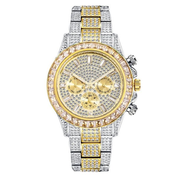 Luxury Iced Waterproof Quartz Unisex Watch - Image 6