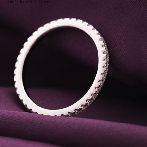 Full Or Half Zircon Round Wedding Band - Image 7