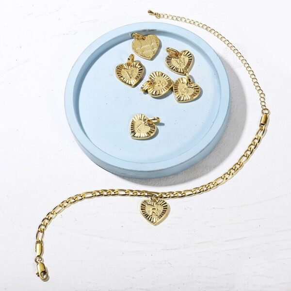 Heart Alphabet Anklet - Image 2