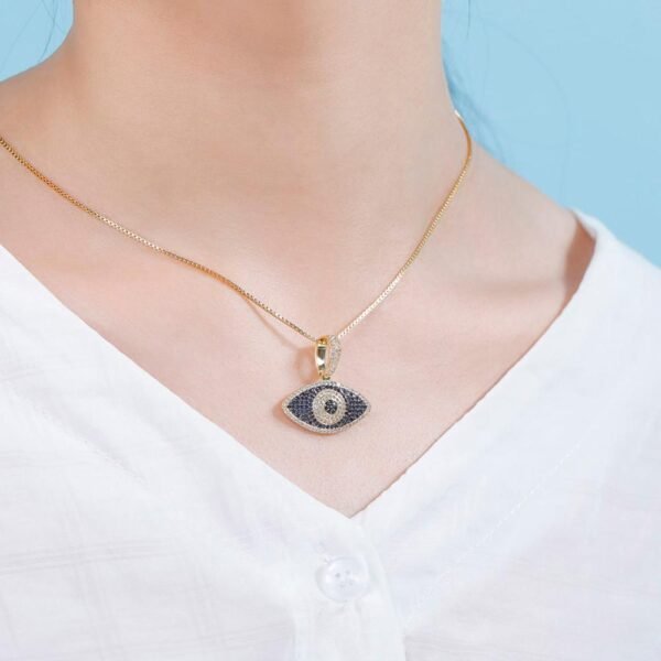 Evil-Eye Protection Sterling Silver Iced Pendant Chains - Image 11