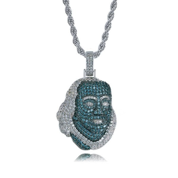 Luxurious Iced Out Benjamin 18K Pendant & Chains - Image 3