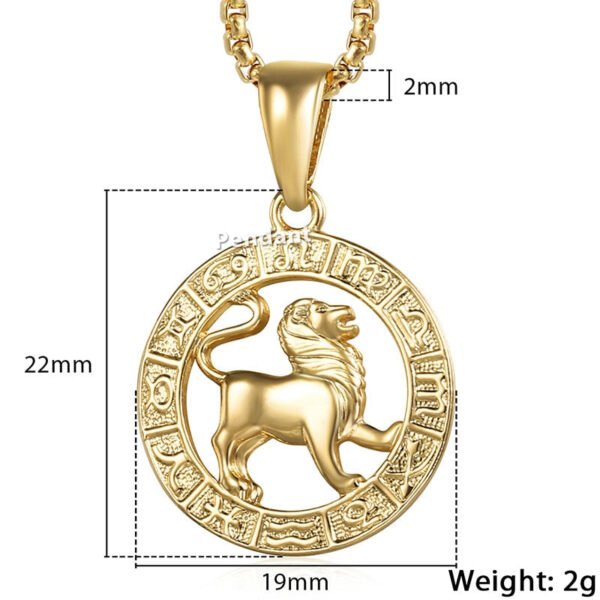 Zodiac Sign Gold Pendant Necklace - Image 12