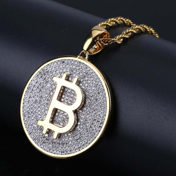 Iced Out Bitcoin Pendant Necklace | LIMITED EDITION