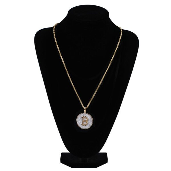 Iced Out Bitcoin Pendant Necklace | LIMITED EDITION - Image 2