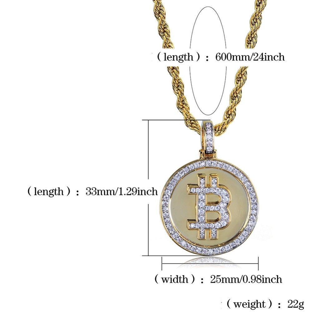 Icedout Golden Bitcoin Pendant Necklaces | LIMITED EDITION - Image 5