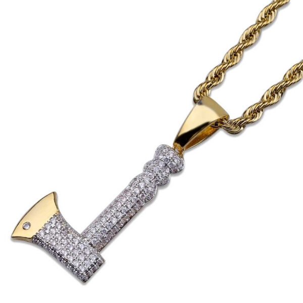 Halloween Collection: Iced Out Ax Necklace & Pendant - Image 5