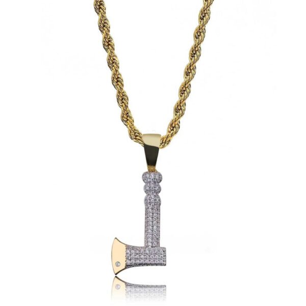 Halloween Collection: Iced Out Ax Necklace & Pendant - Image 4