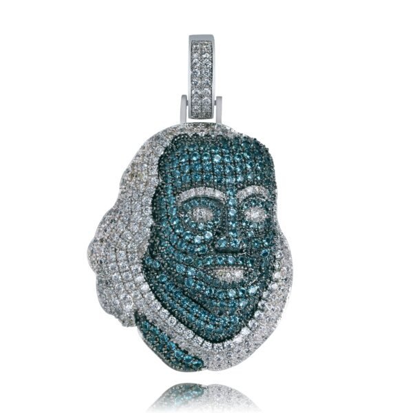 Luxurious Iced Out Benjamin 18K Pendant & Chains - Image 5