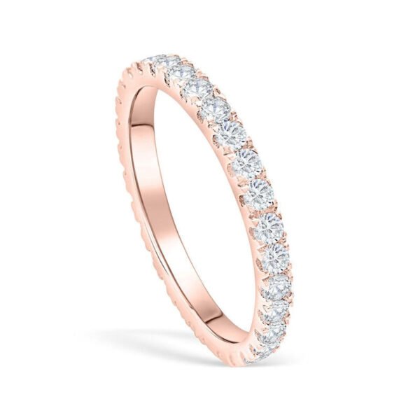 Full Or Half Zircon Round Wedding Band - Image 2