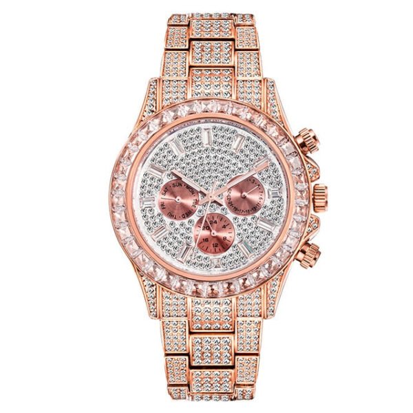 Luxury Iced Waterproof Quartz Unisex Watch - Image 11