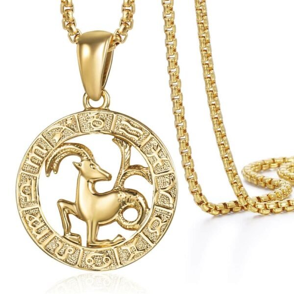 Zodiac Sign Gold Pendant Necklace - Image 16