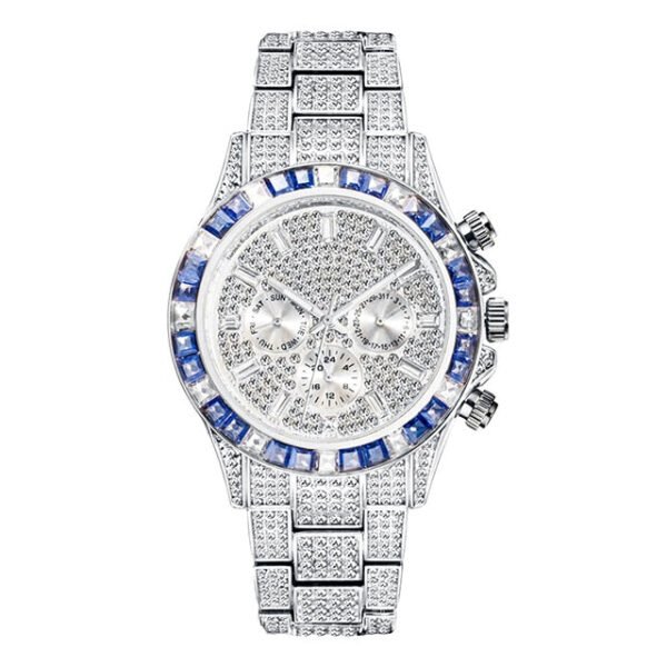 Luxury Iced Waterproof Quartz Unisex Watch - Image 9