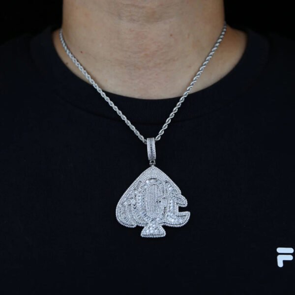 Iced Out ACE Pendant Necklaces - Image 3