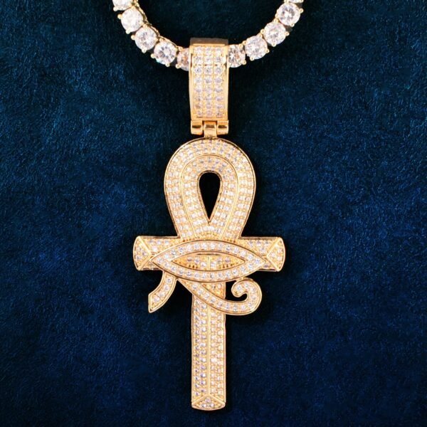 Eye of Horus Ankh Cross Pendant Necklace - Image 6