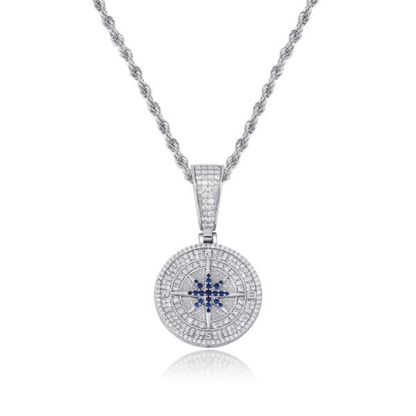 Iced Out Compass Pendant - Image 5