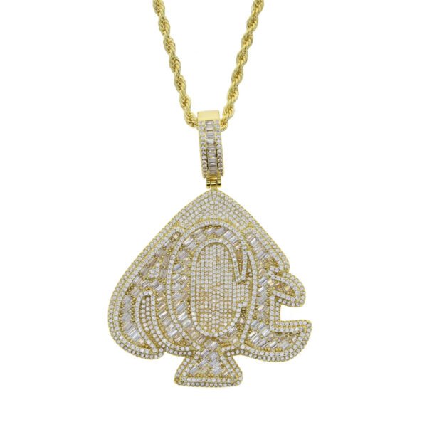 Iced Out ACE Pendant Necklaces - Image 2