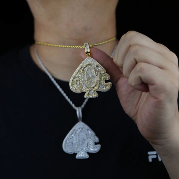 Iced Out ACE Pendant Necklaces - Image 4