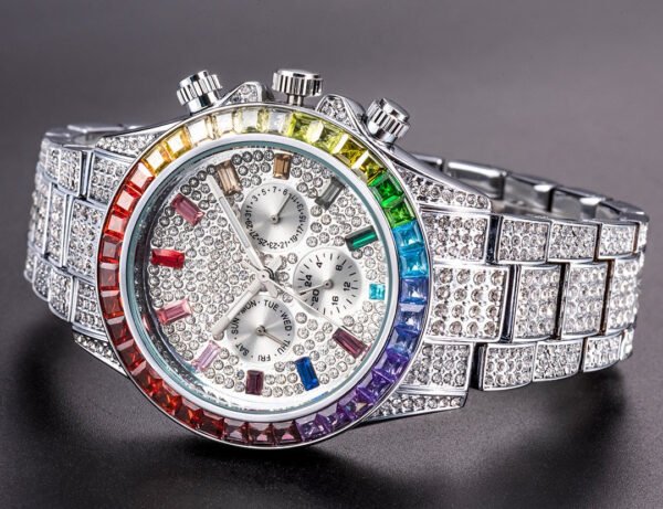 Luxury Iced Waterproof Quartz Unisex Watch - Image 25