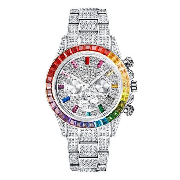 Luxury Iced Waterproof Quartz Unisex Watch - Image 14