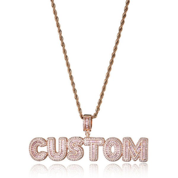 Iced Out Baguette Letters Customized Jewelry - Image 3