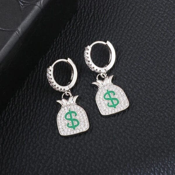 Iced Out Hoop Earrings Hypoallergenic - Image 35