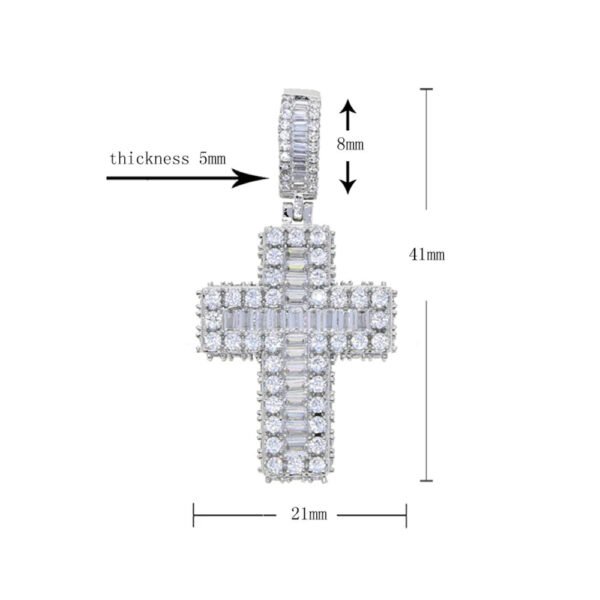 Iced Out Cross Pendant Necklace