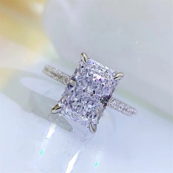 CZ Radiant Cut  Engagement Ring