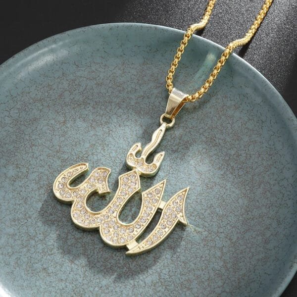 Iced Out Allah Pendant Necklace - Image 10